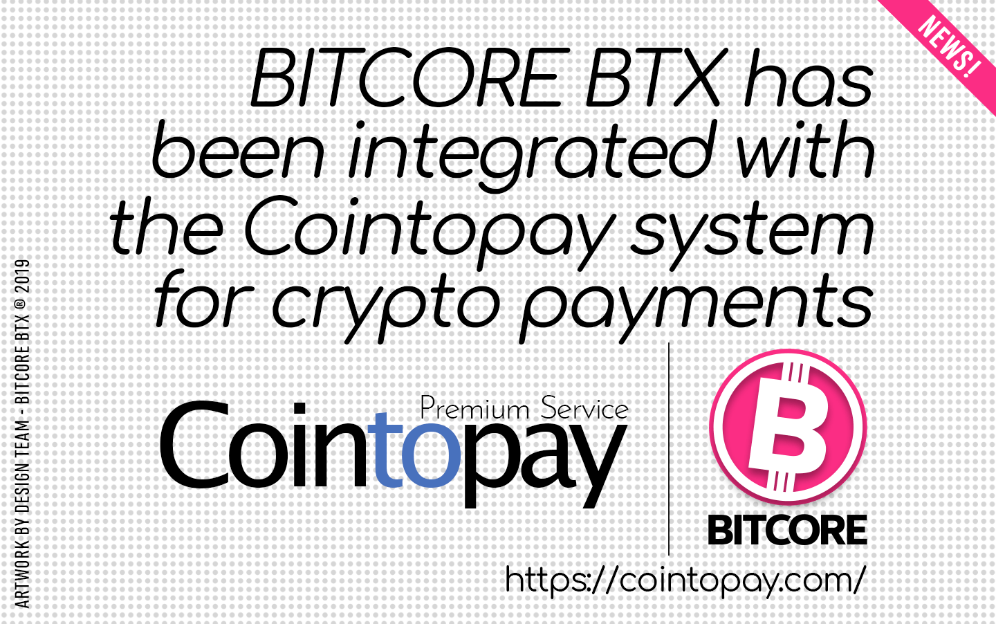 BITCORE BTX Integrated into COINTOPAY | BitCore